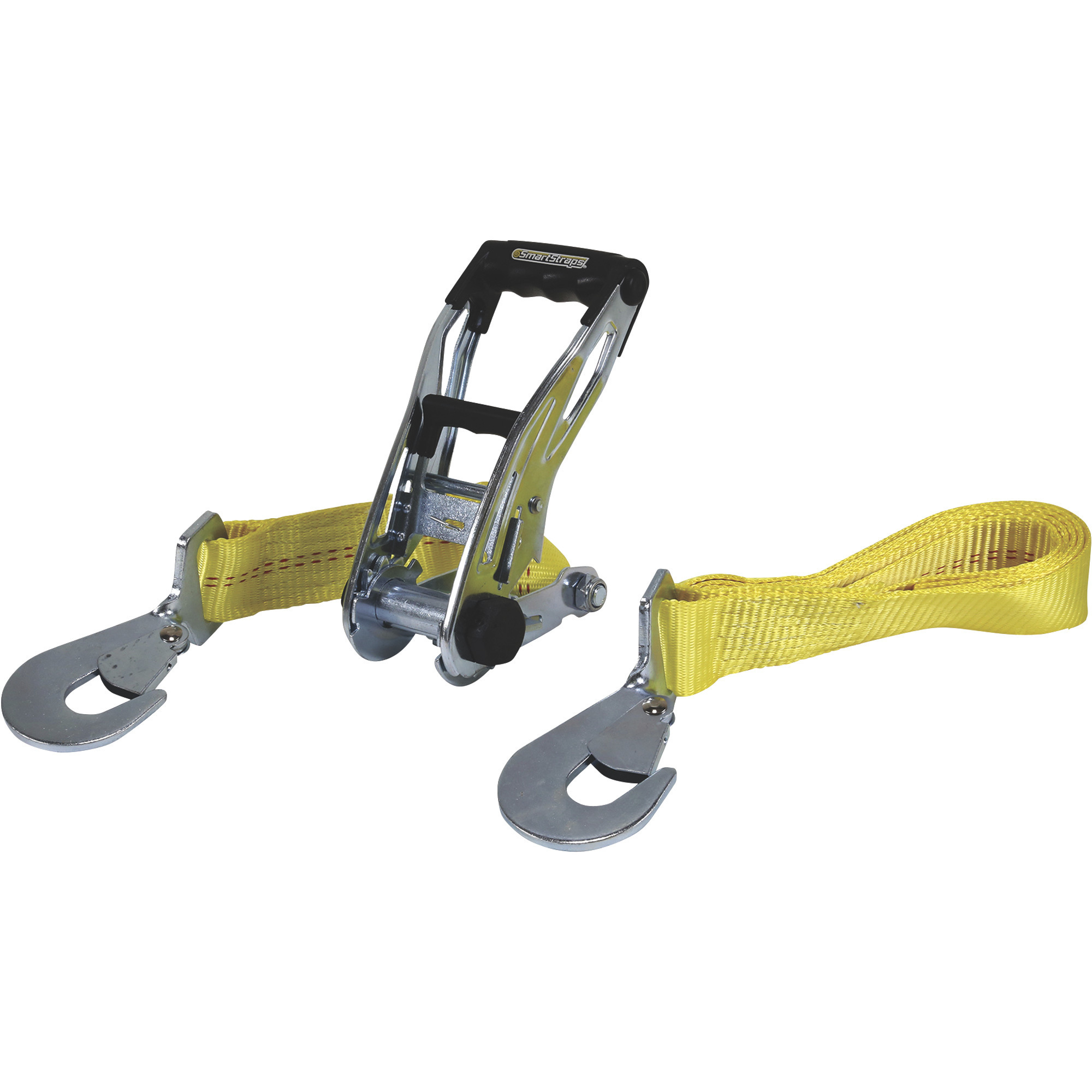 SmartStraps RatchetX Tie Down with Snap Hook, 27ft. x 2in., 10,000-Lb. Breaking Strength, Yellow, Model# 858